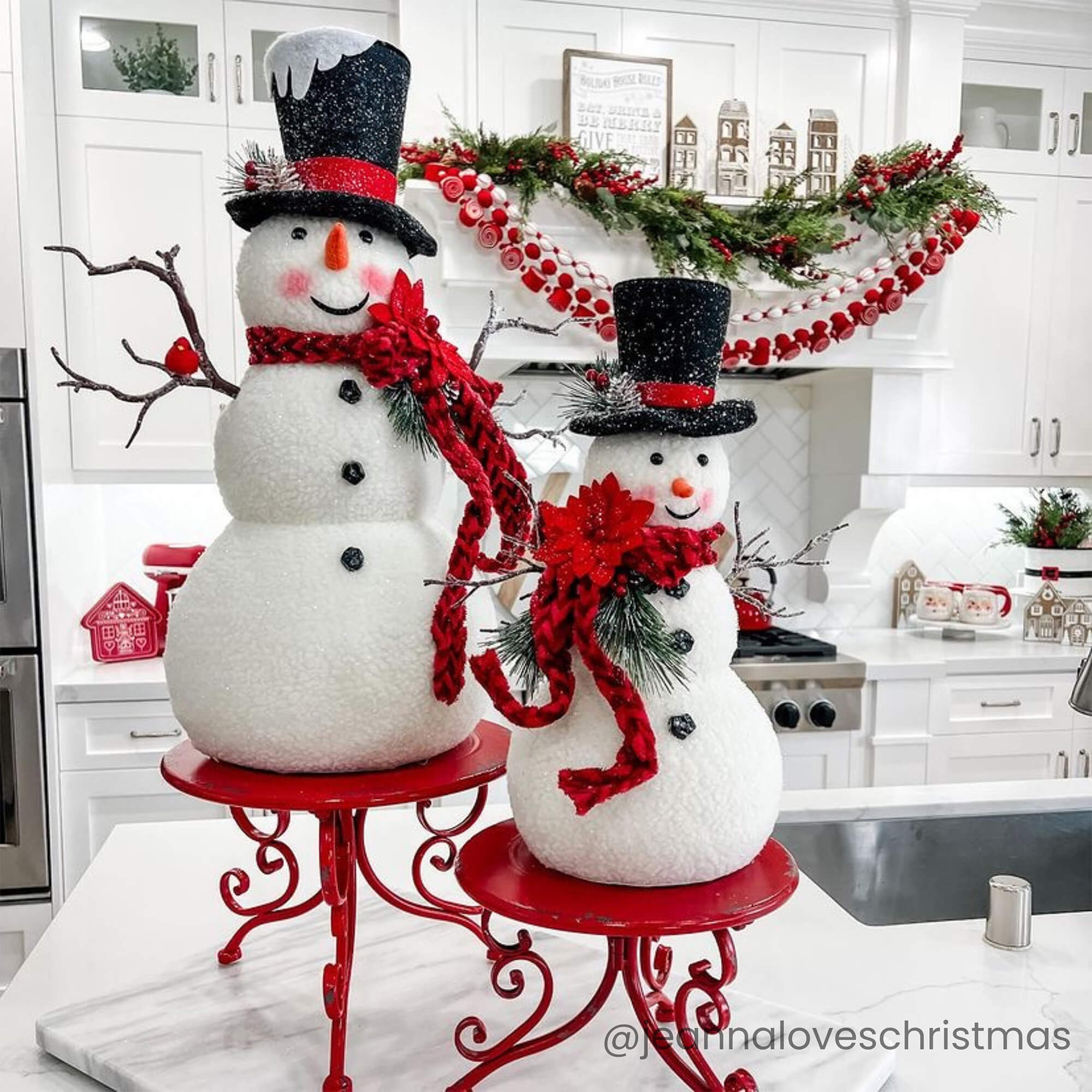 Tall Snowman Figure Set Of 2