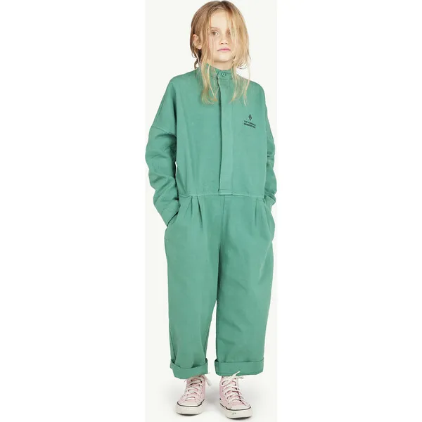 The Animals Observatory Grasshopper Oversize Fit Jumpsuit, Green