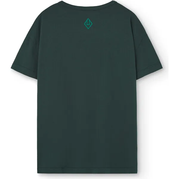 The Animals Observatory Women's Orion Regular Fit T-Shirt, Deep Green