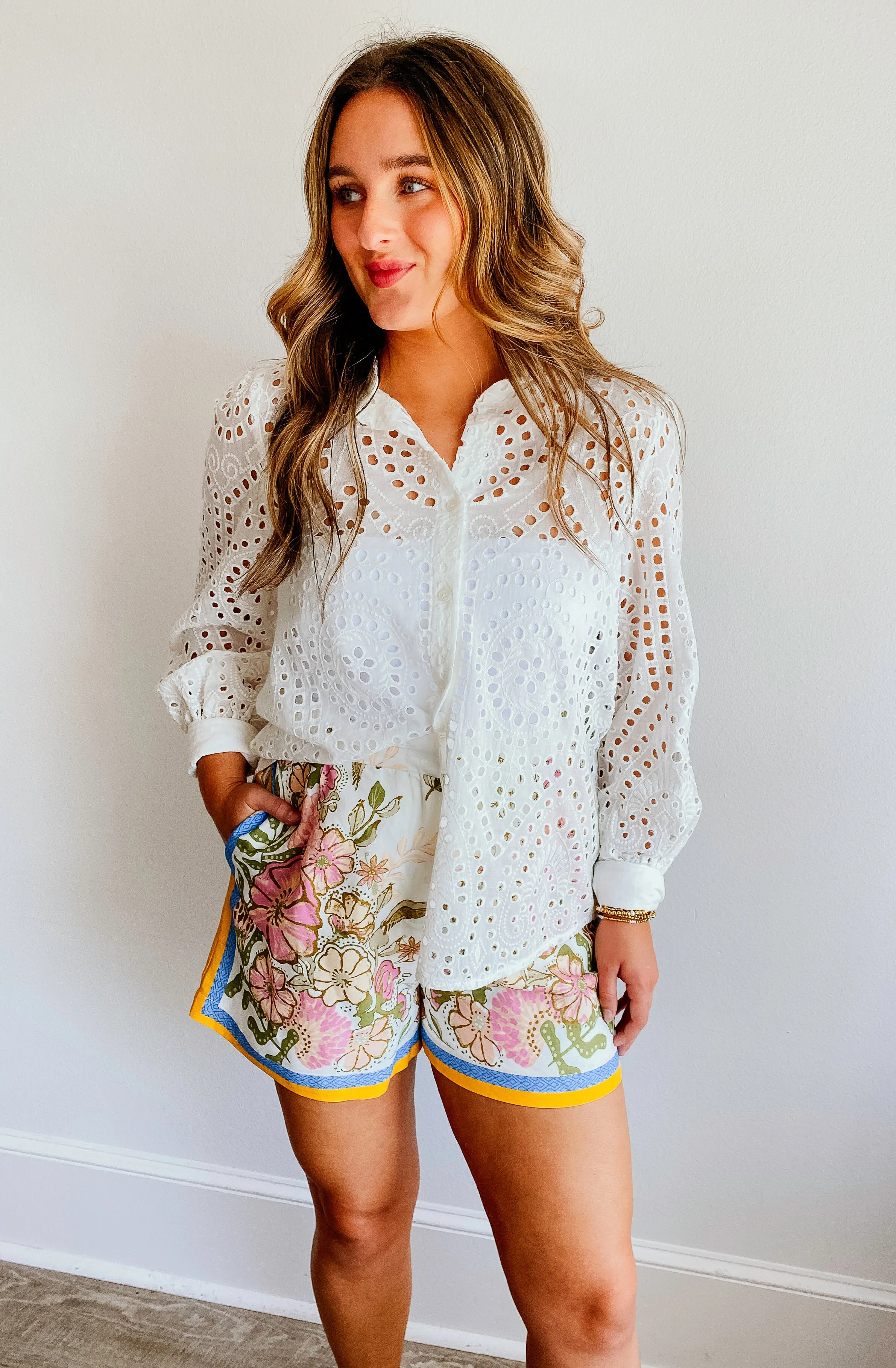 THE KYLIE EYELET BLOUSE