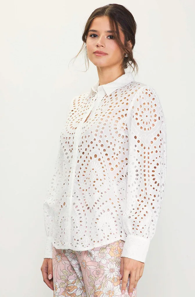 THE KYLIE EYELET BLOUSE