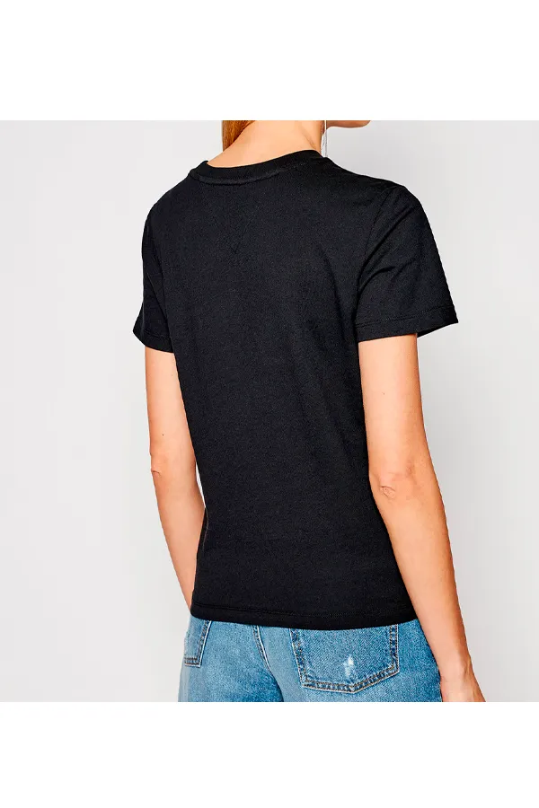 Tommy Hilfiger Women Regular Logo Tee Black