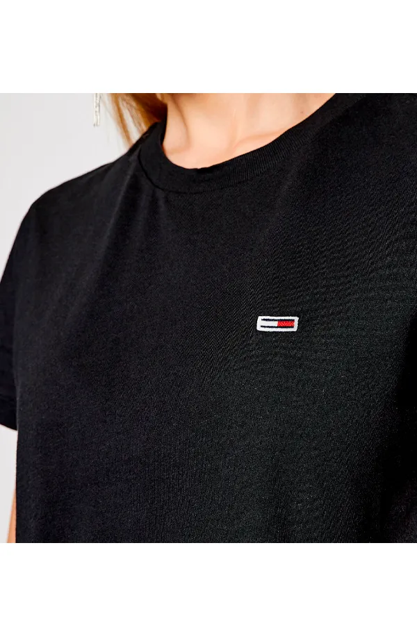 Tommy Hilfiger Women Regular Logo Tee Black