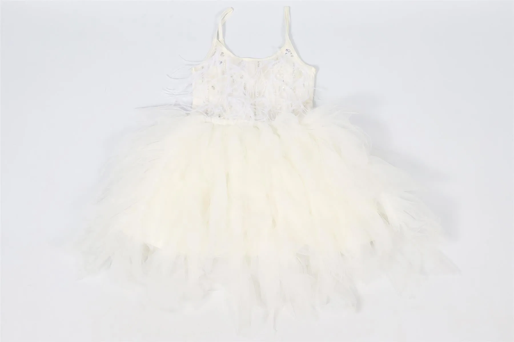 TUTU DU MONDE WHITE KIDS GIRLS TULLE DRESS 10-11 YEARS