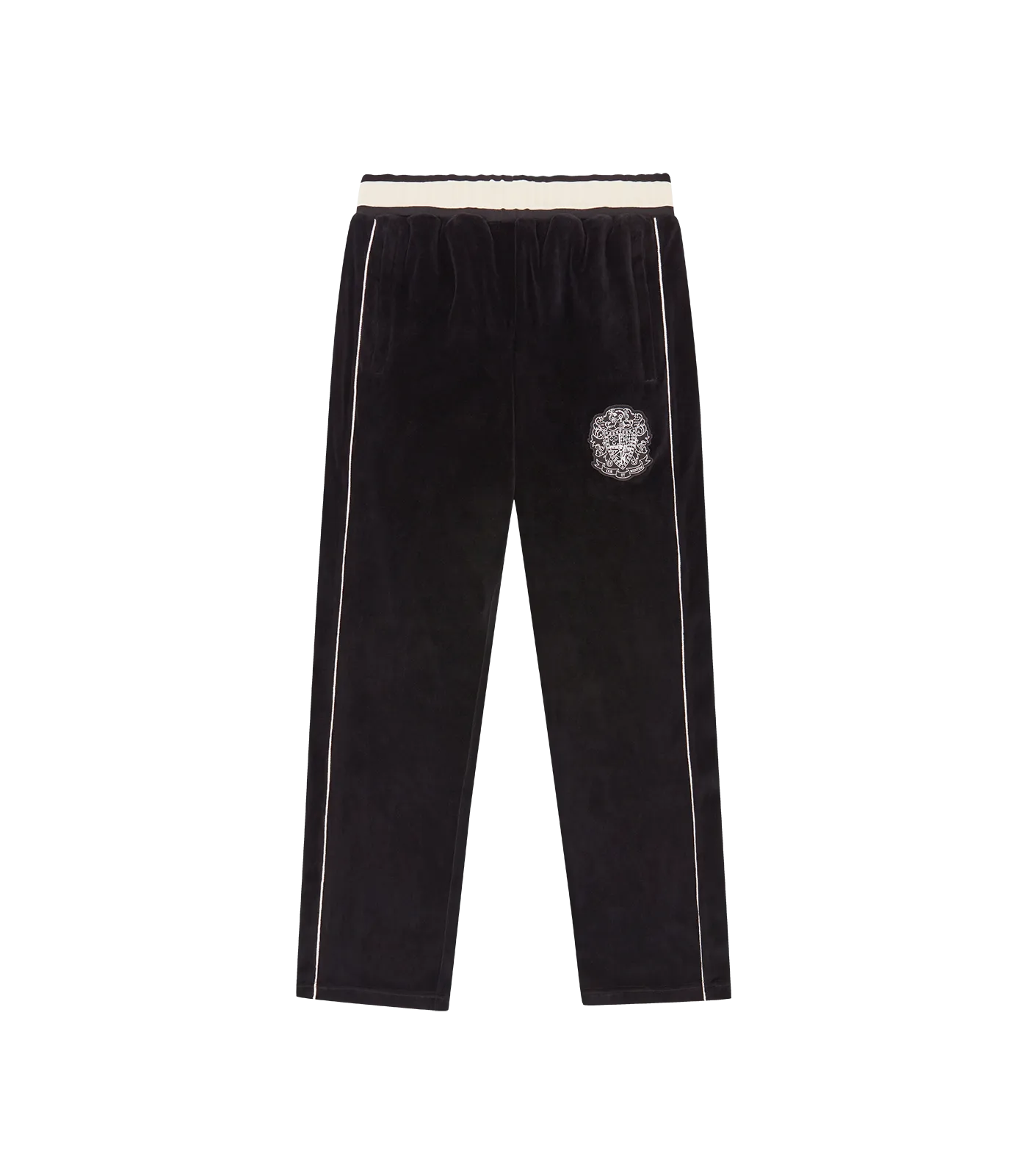 VELOUR TRACK PANT - BLACK