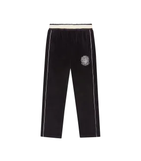 VELOUR TRACK PANT - BLACK