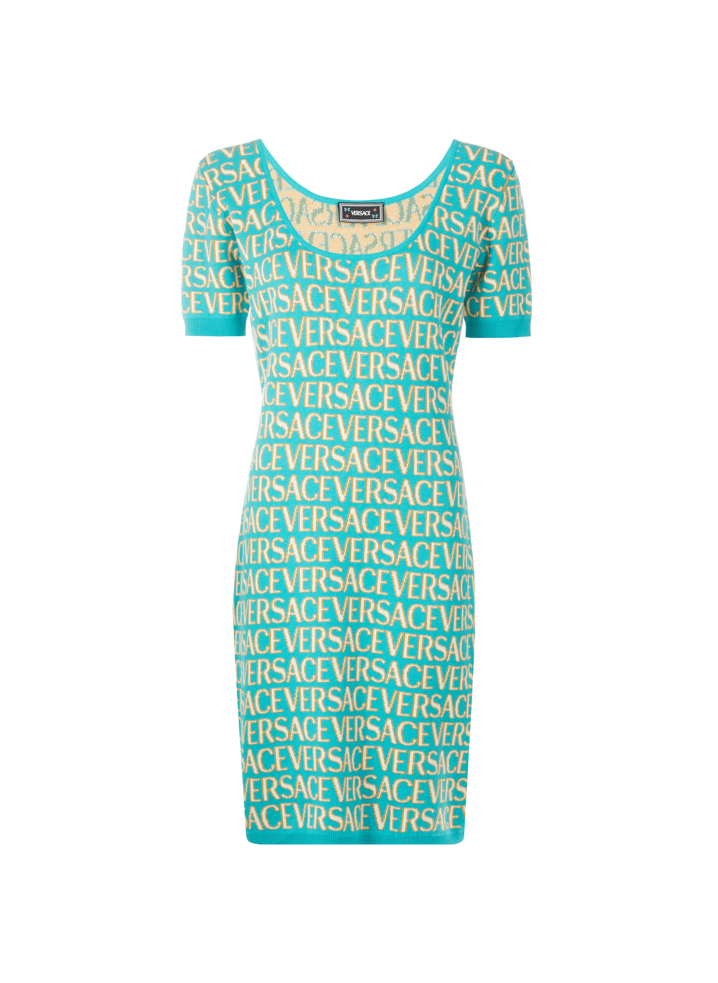 VERSACE  Jacquard dress  - Blue