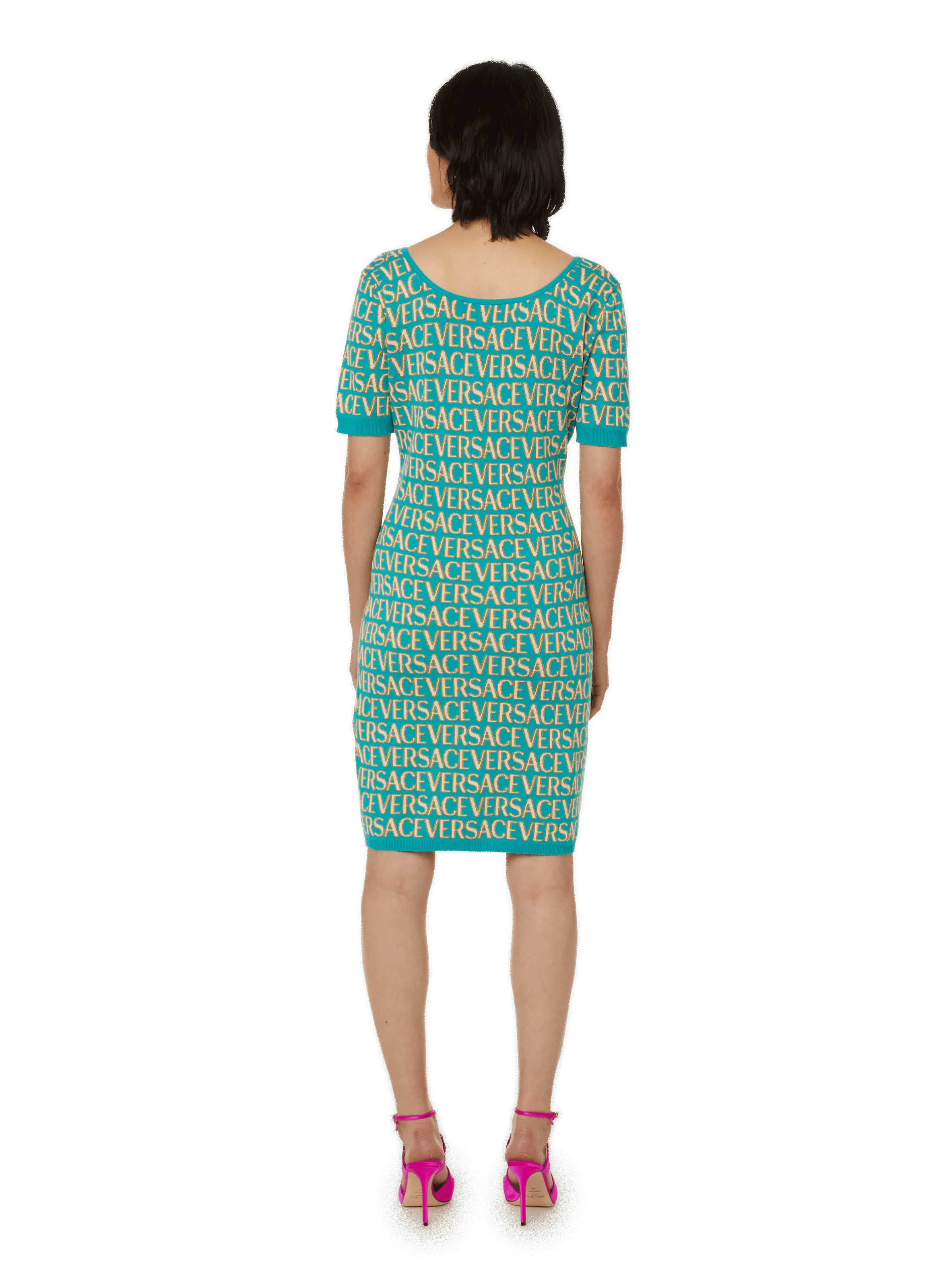 VERSACE  Jacquard dress  - Blue