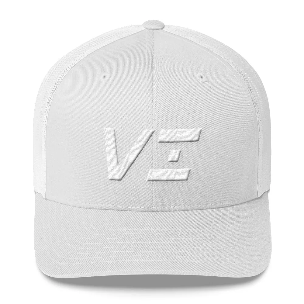 Virgin Islands - Mesh Back Trucker Cap - White Embroidery - VI - Many Hat Color Options Available