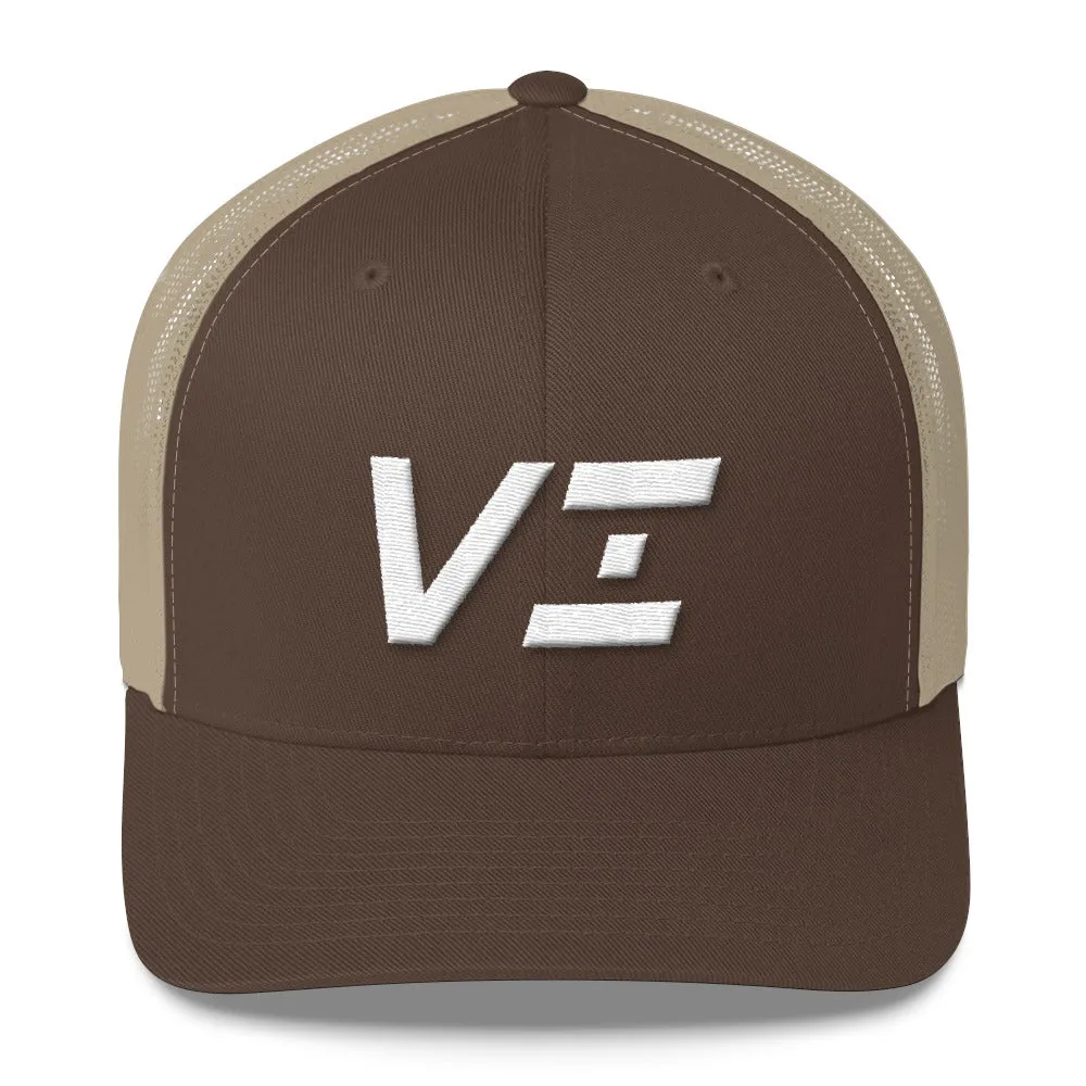 Virgin Islands - Mesh Back Trucker Cap - White Embroidery - VI - Many Hat Color Options Available