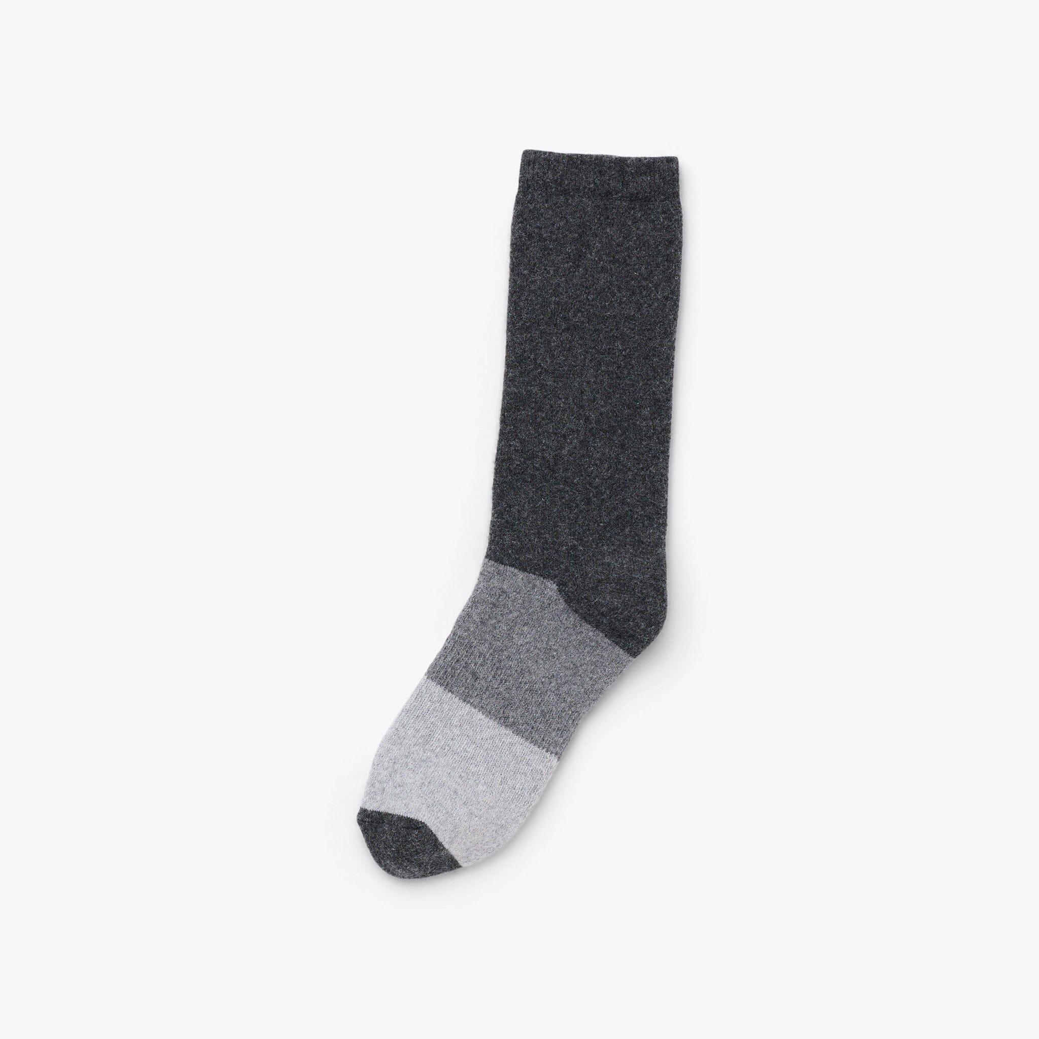 Wool Cushion Crew Hiker Sock Charcoal Colorblock