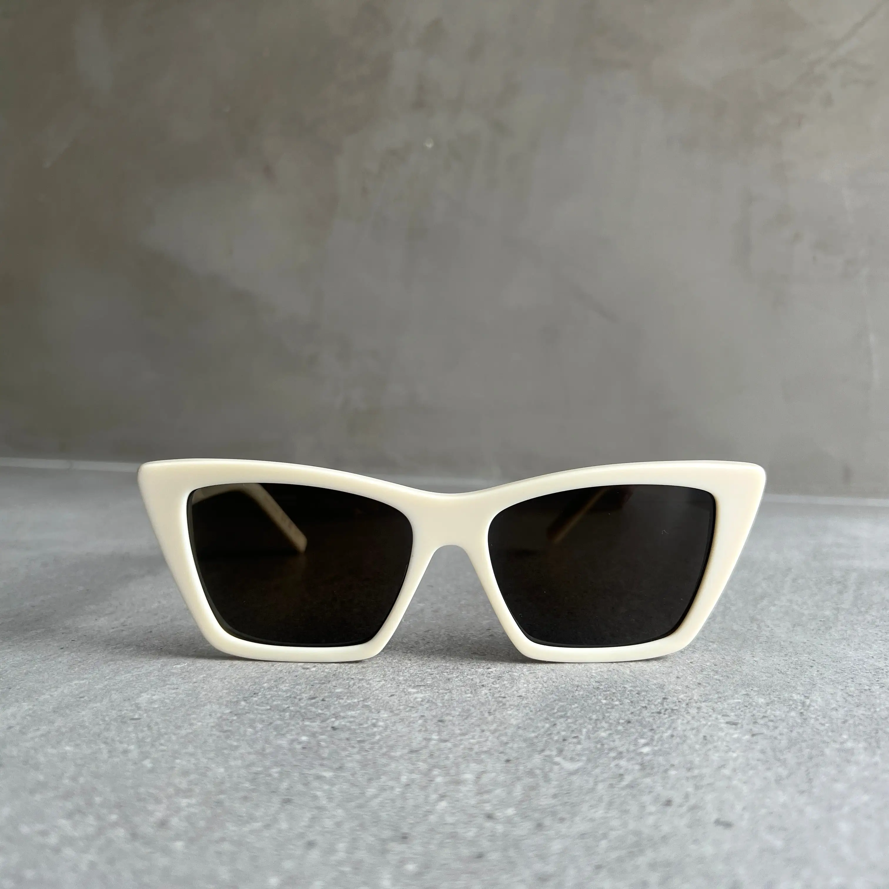 YSL SL276 Mica Large Sunglasses, Ivory