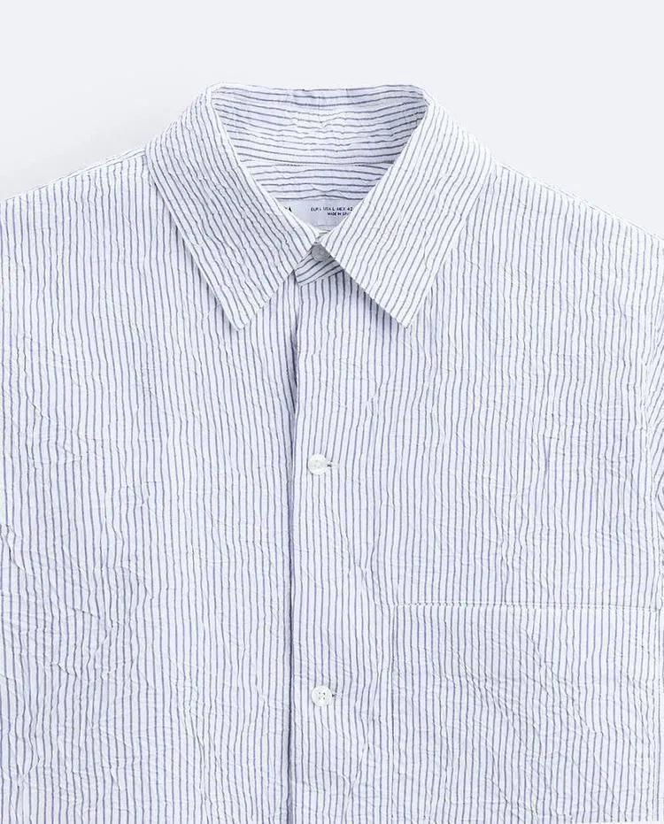 ZARA  |Stripes Short Sleeves Shirts